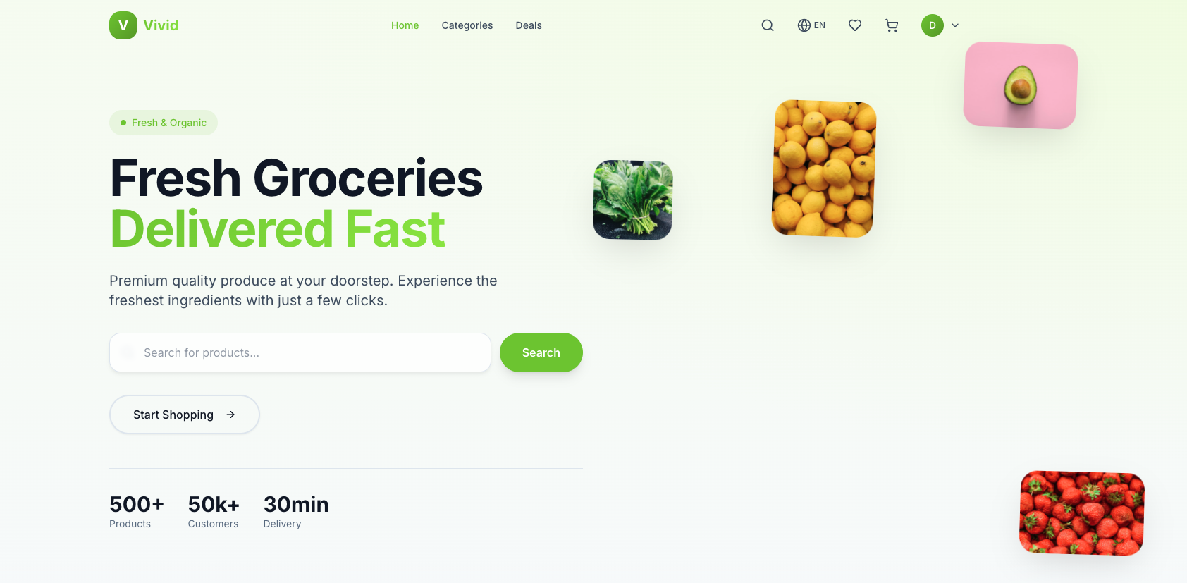 Vivid Grocery - Fresh groceries delivered fast